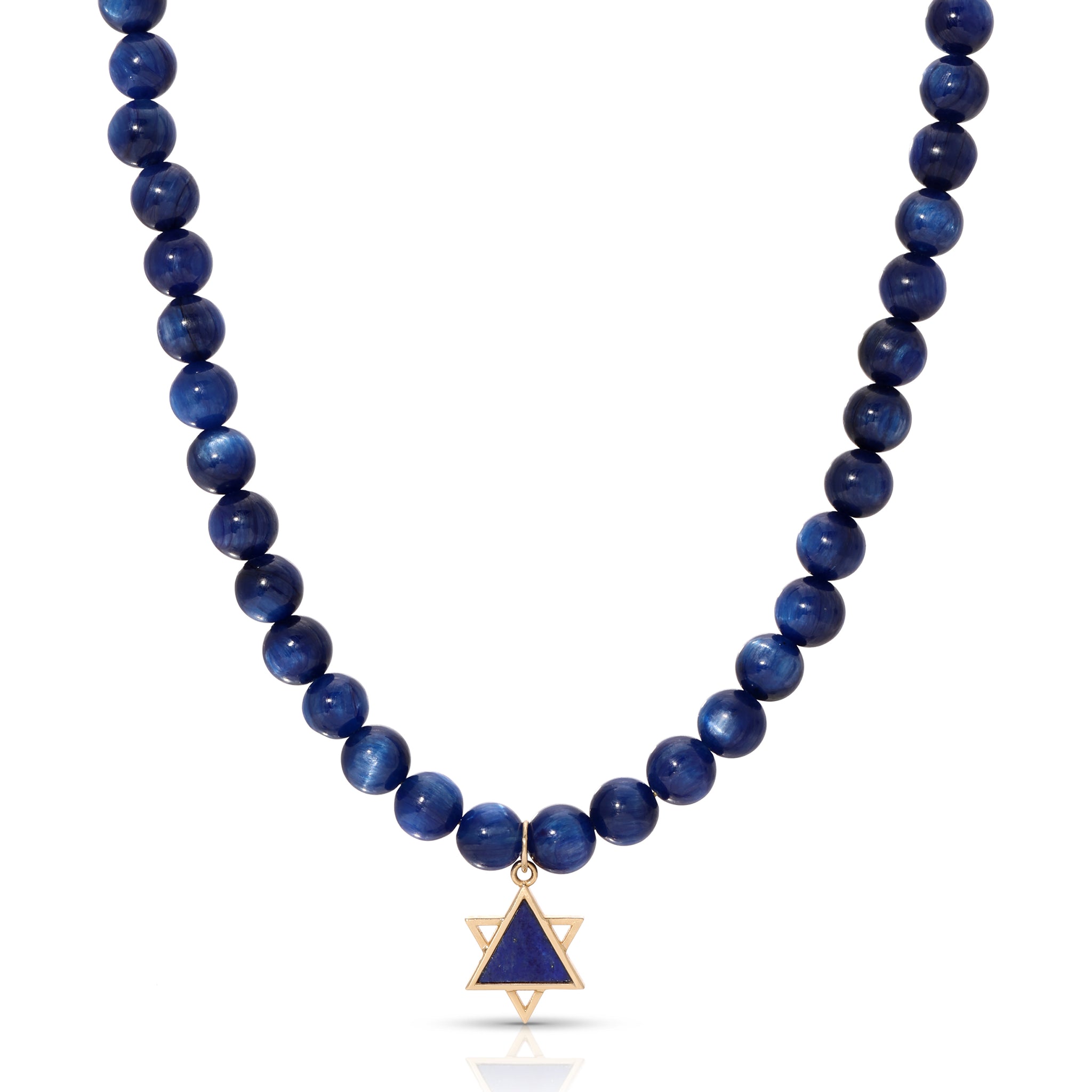 Large Lapis Star of David Necklace