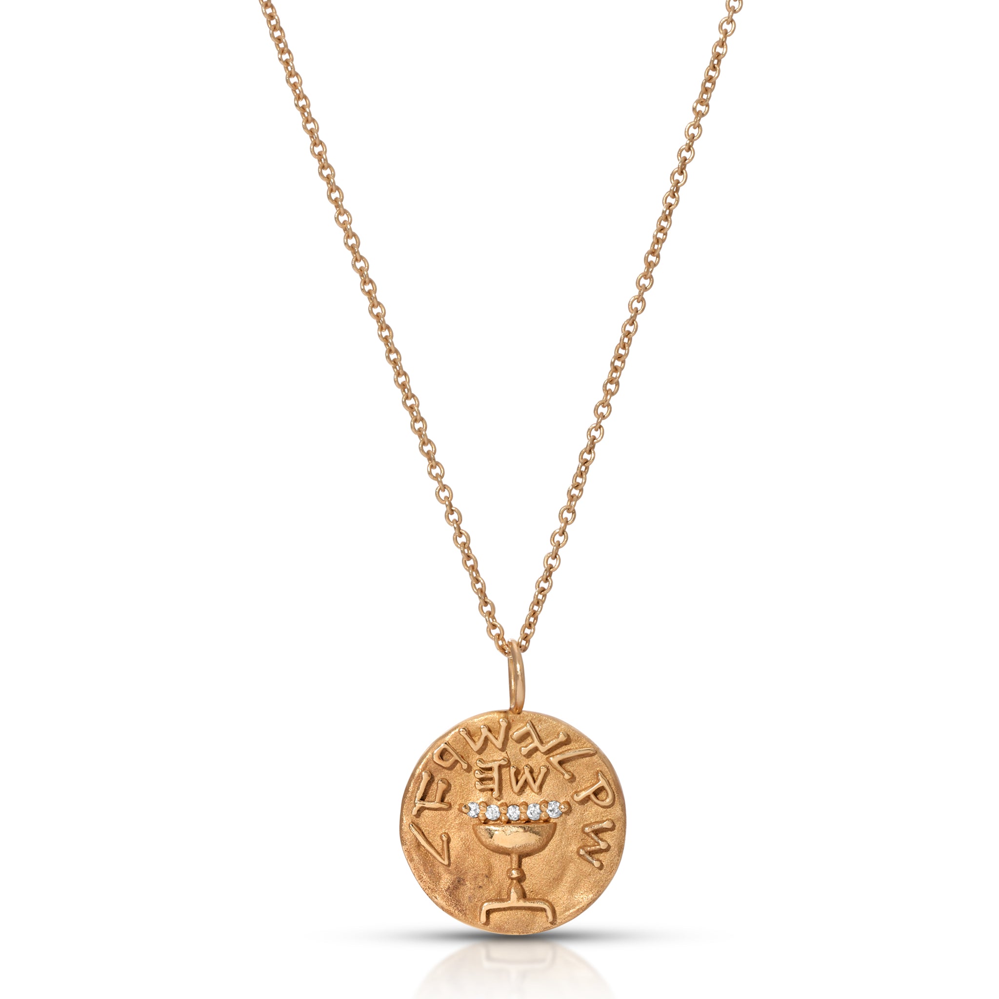 Antique Coin Wine Cup Necklace