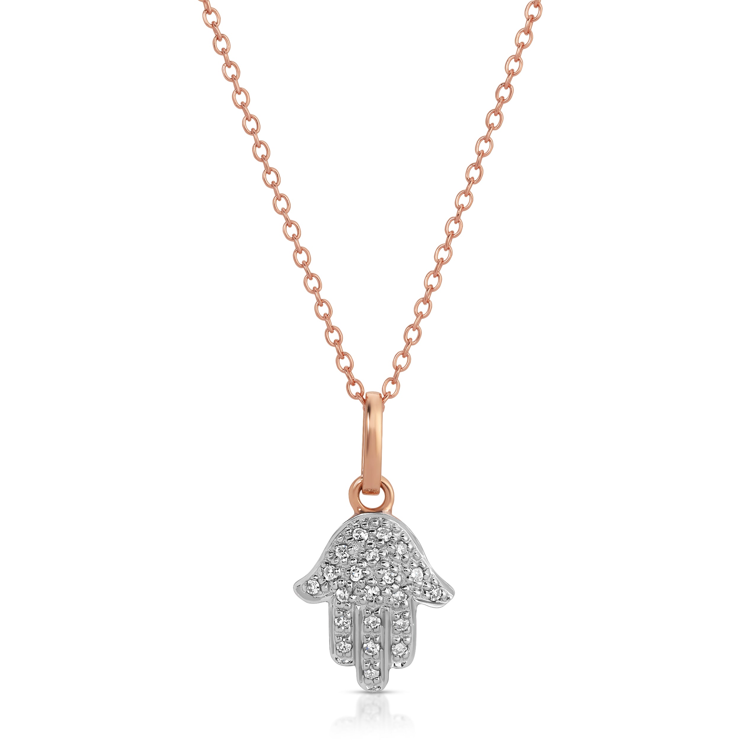 Pave Hamsa Necklace