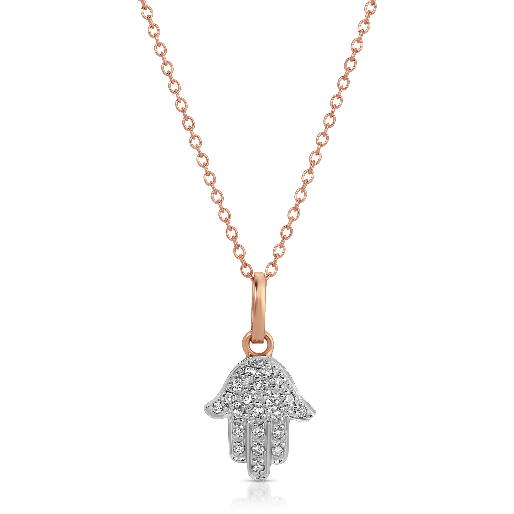 Pave Hamsa Necklace