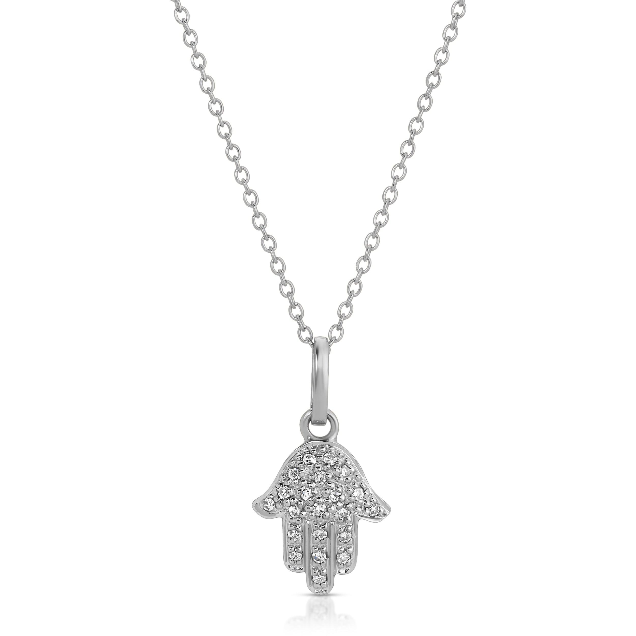 Pave Hamsa Necklace