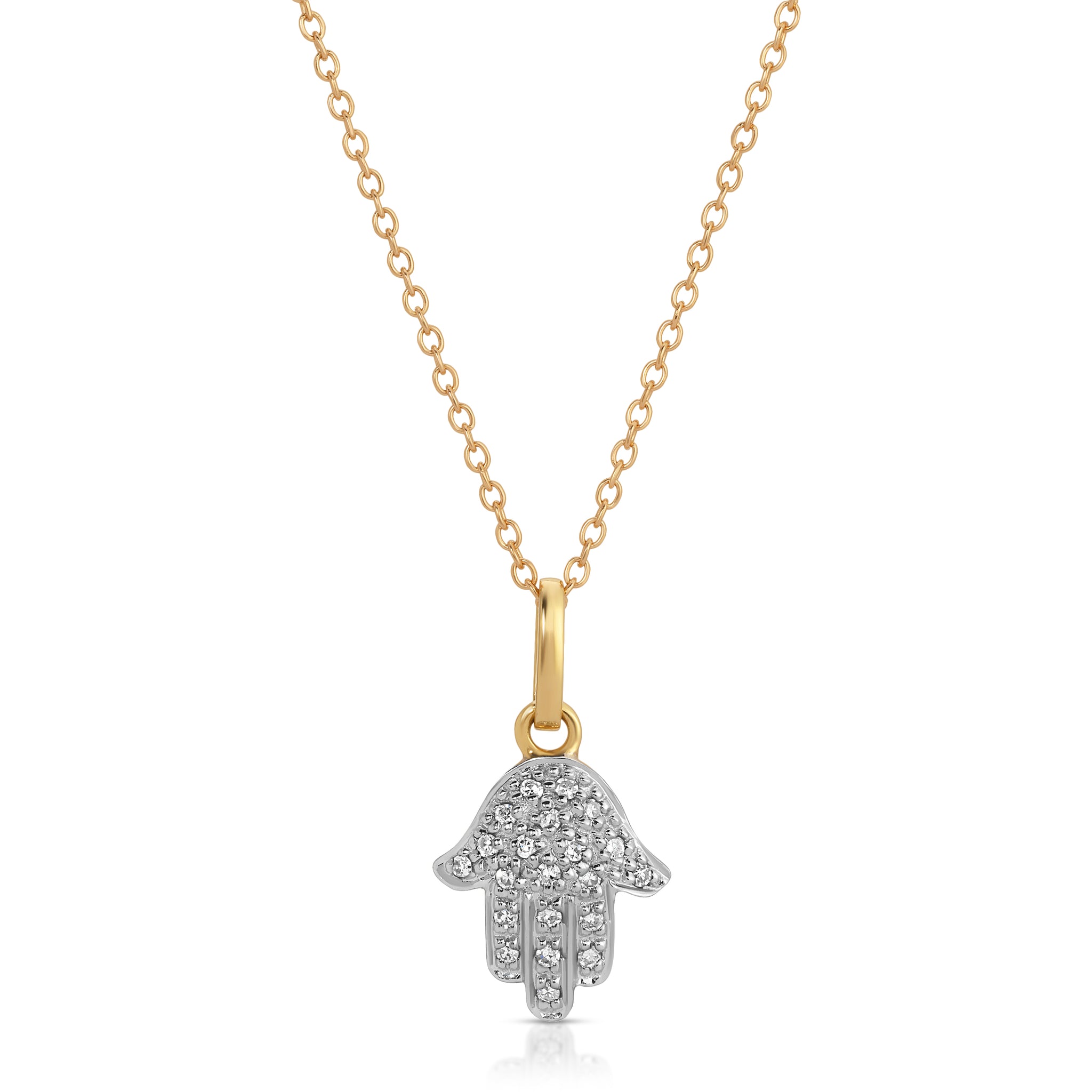 Pave Hamsa Necklace