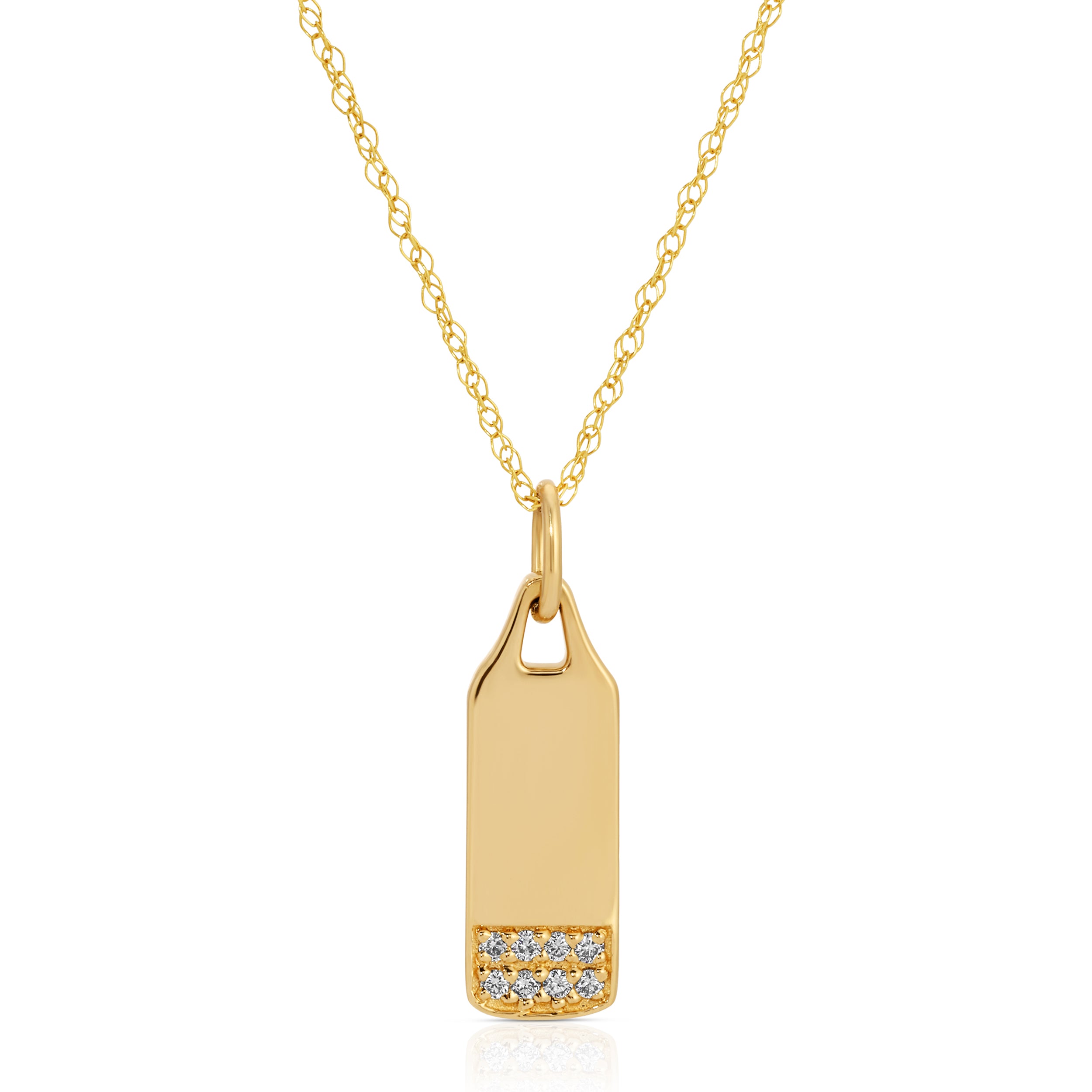 Diamond Tag  Necklace