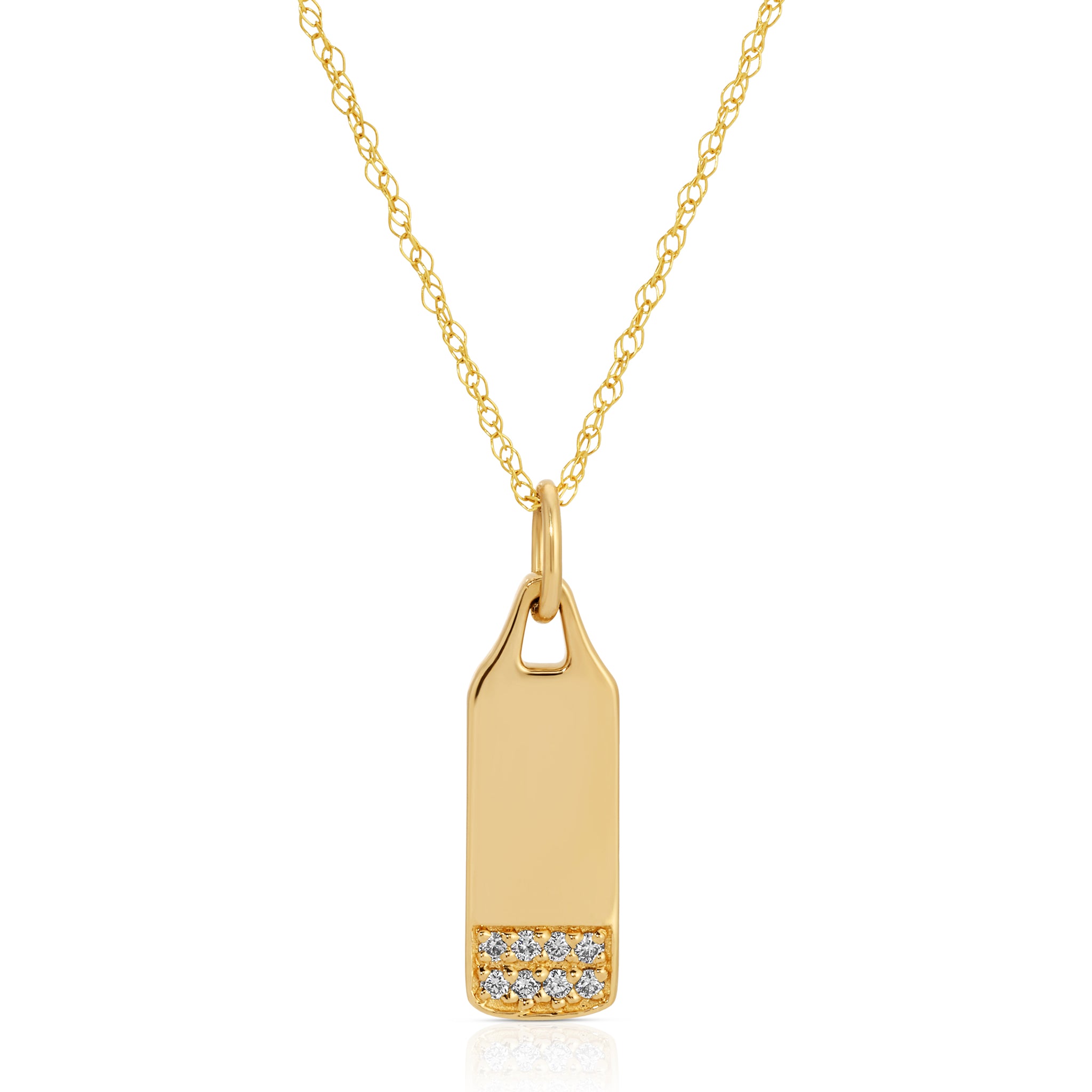 Diamond Tag  Necklace