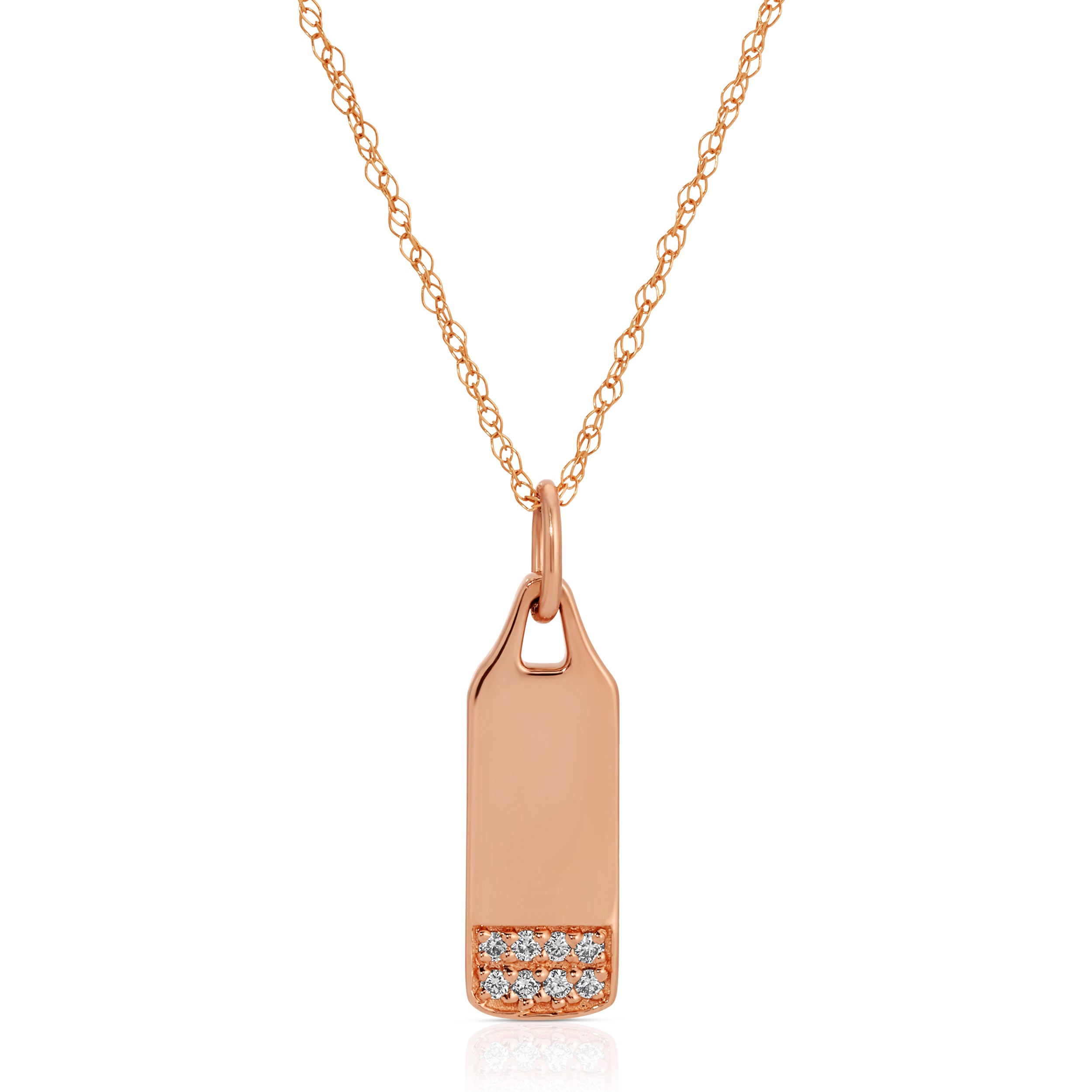 Diamond Tag  Necklace