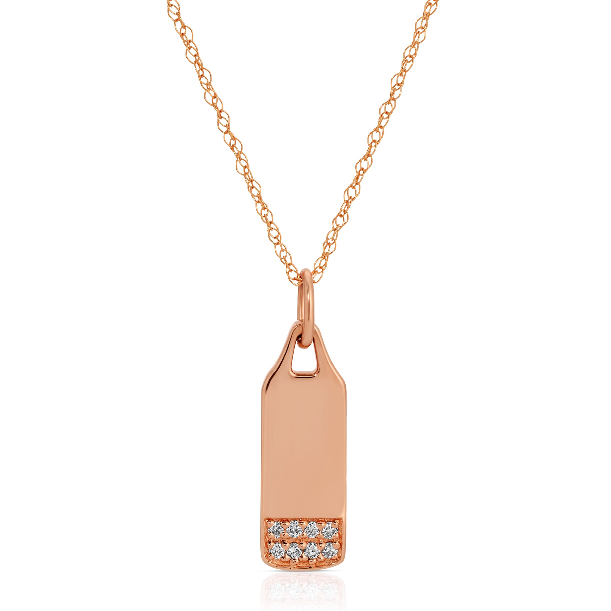 Diamond Tag  Necklace