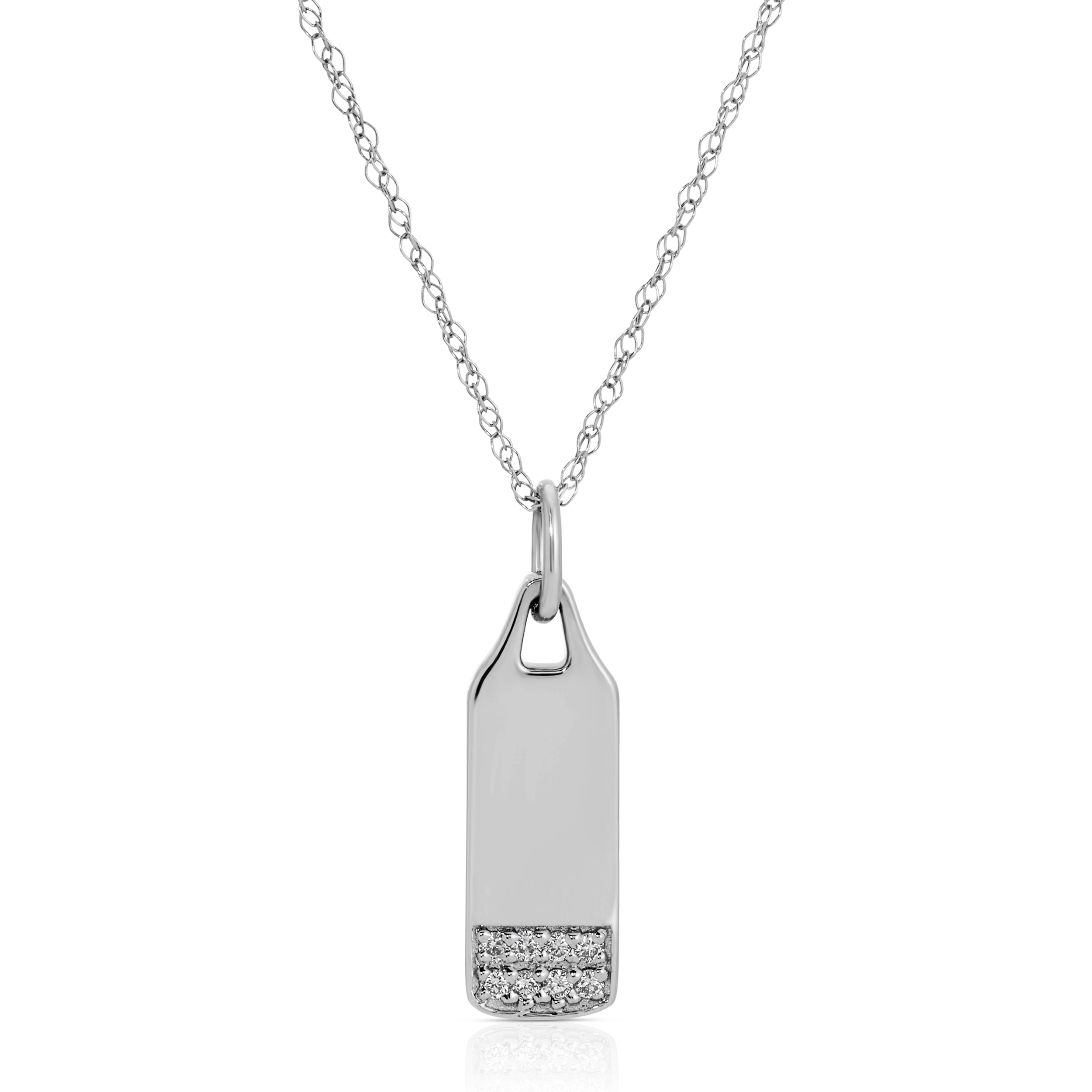 Diamond Tag  Necklace