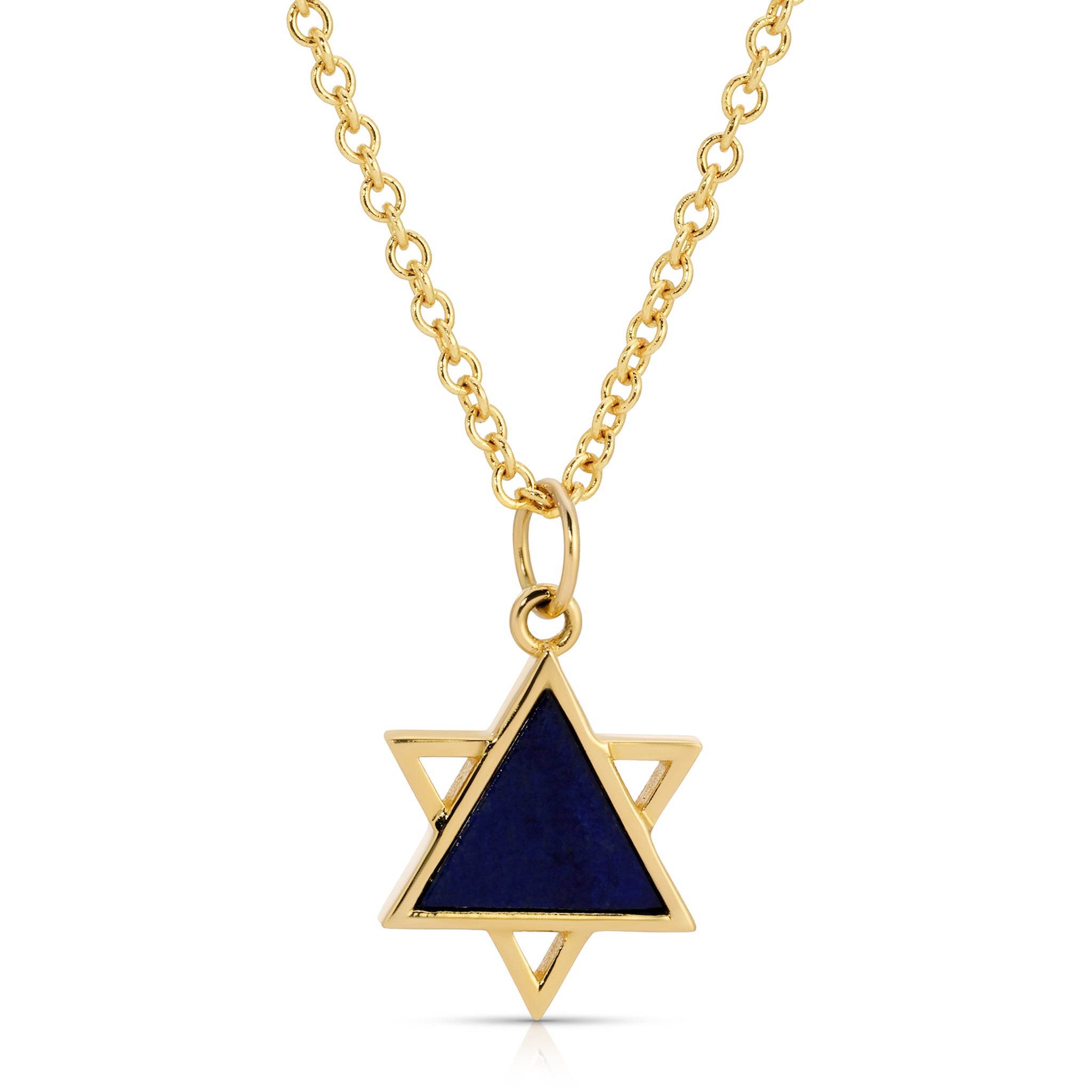 Lapis Star of David Necklace