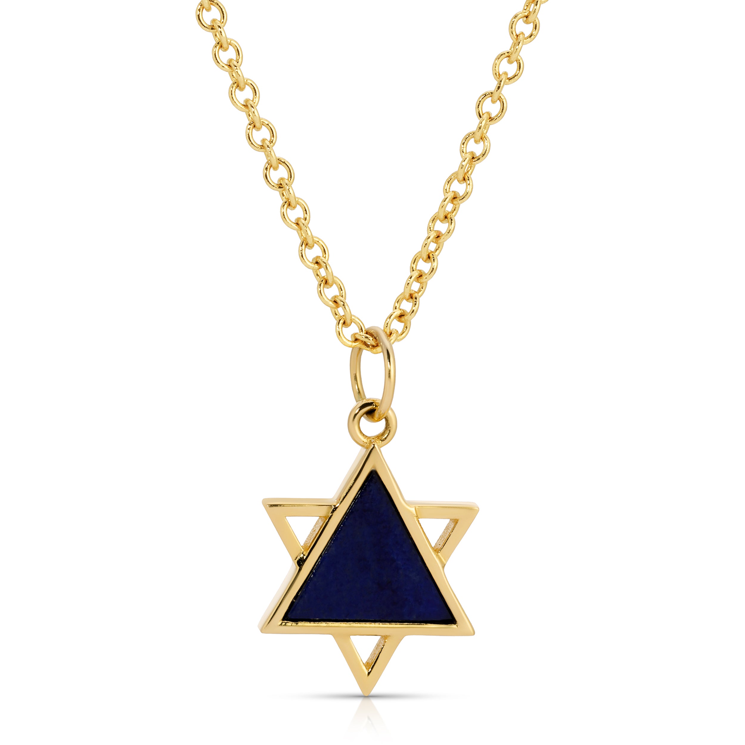 Large Lapis Star of David Necklace