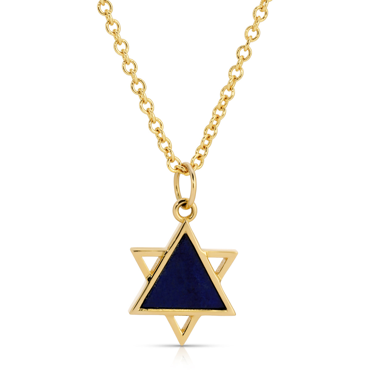 Large Lapis Star of David Necklace
