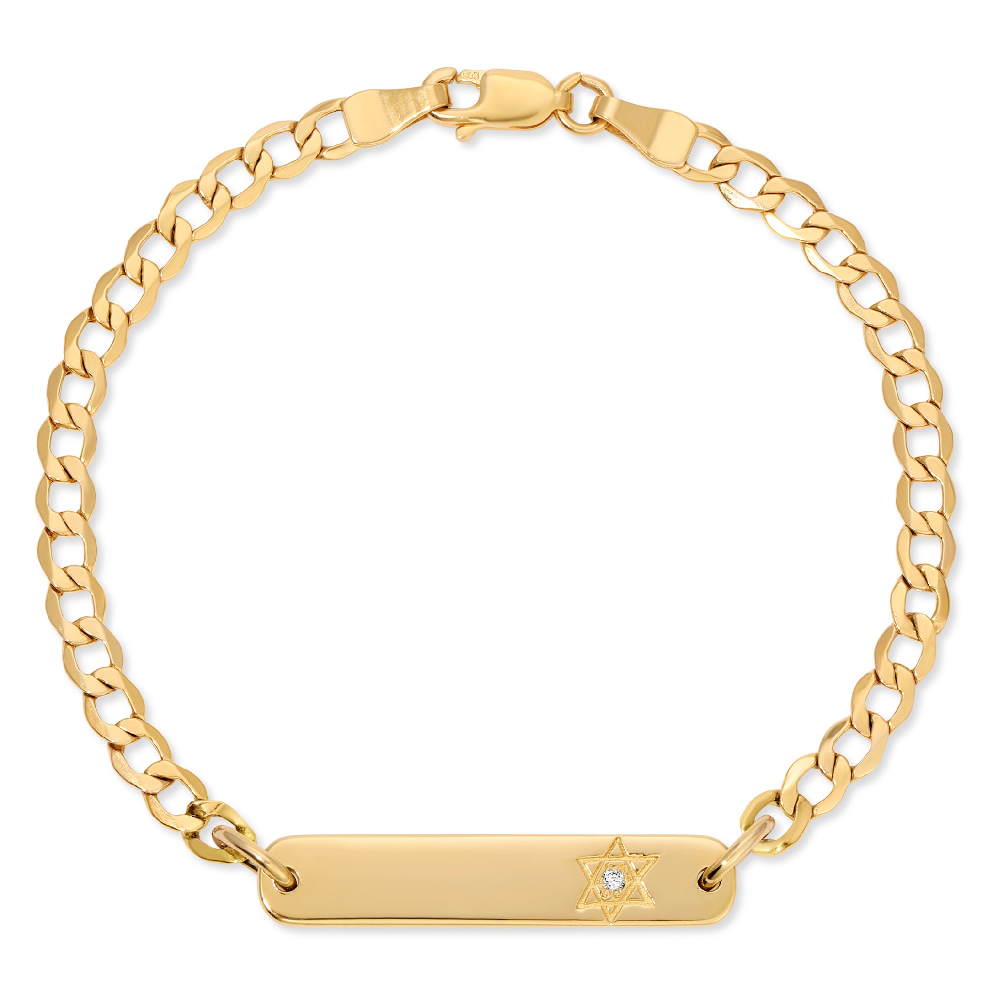 Name Plate Star of David Bracelet