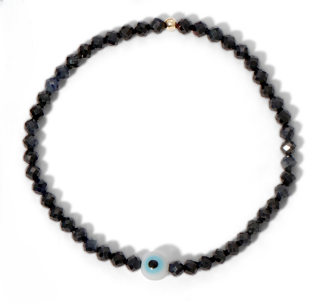Sapphire Evil Eye Stretch Bracelet